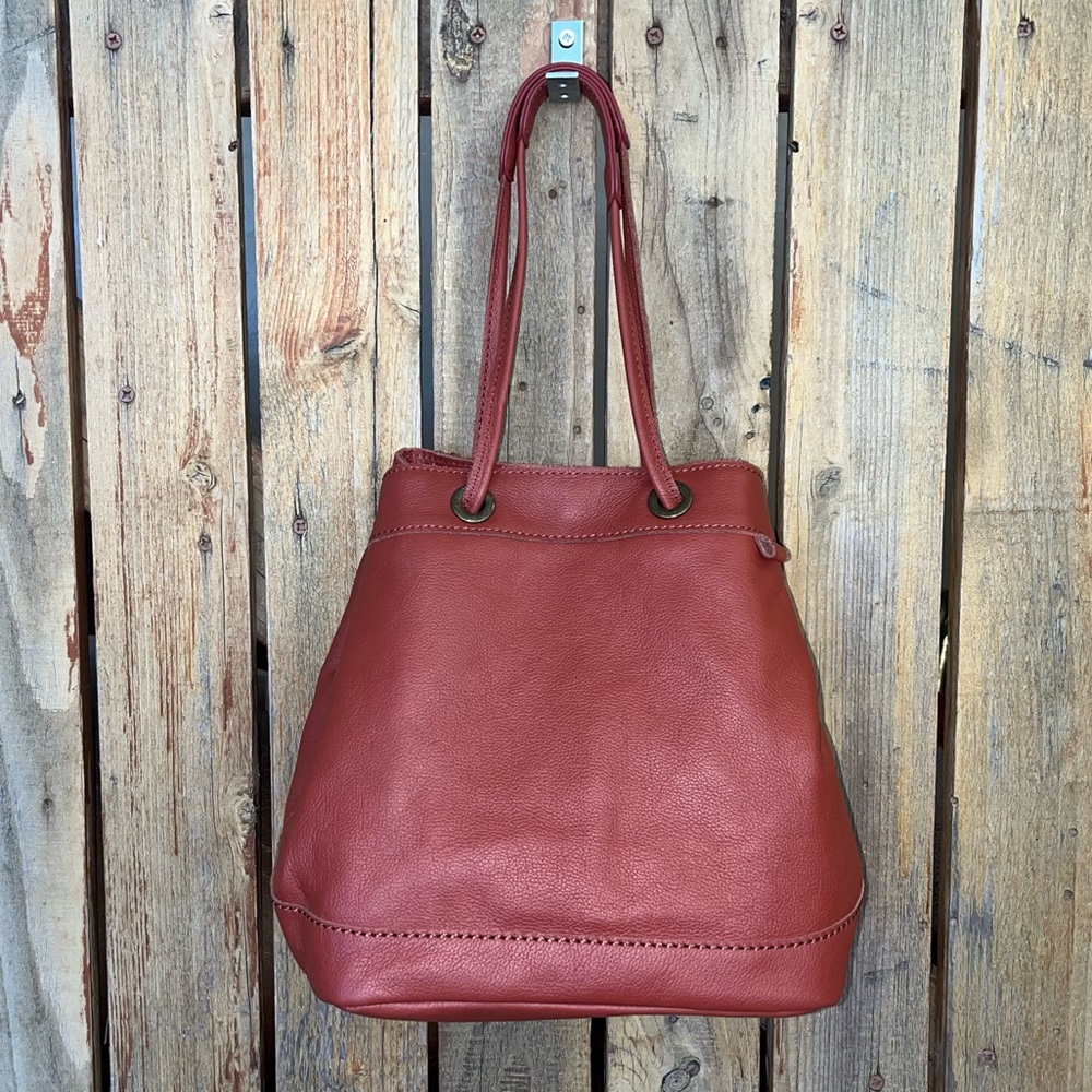 The Sak Red Lather Satchel
